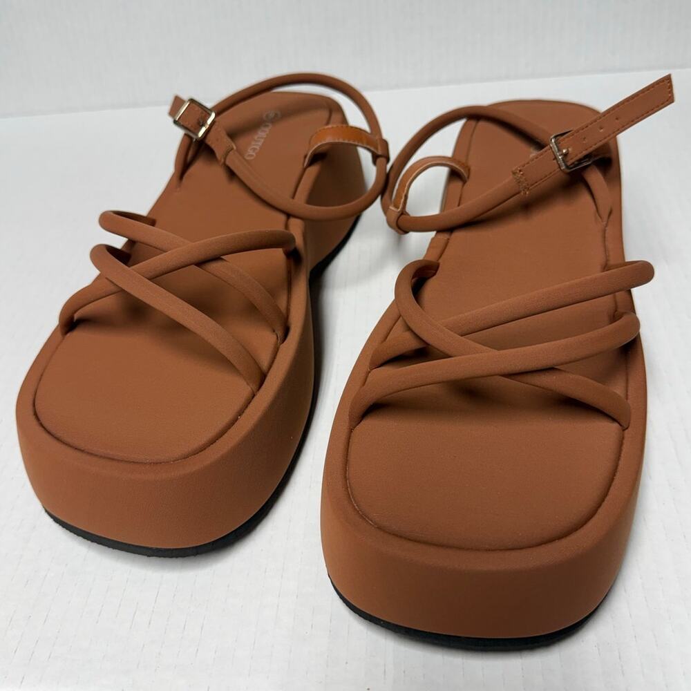 Coutgo Women's Strappy Platform Sandals - Size 9 - New